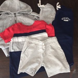 Toddler boy sweatsuit sets, shorts and long pants